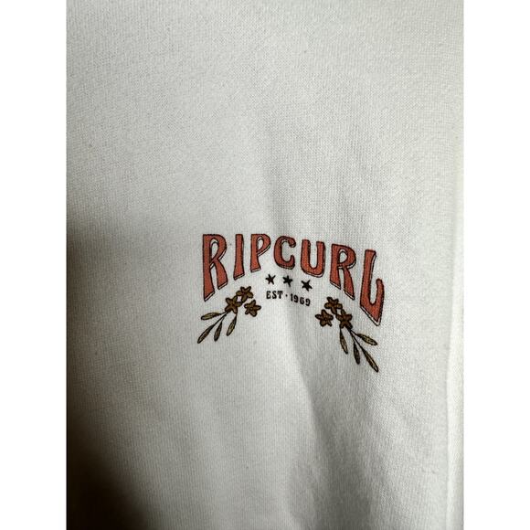 Ripcurl Riptide Relaxed Crew Neck Sweatshirt, Optical White Women's Small NWT - Picture 7 of 11